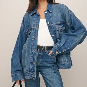 Reformation Brooks Oversized Denim Jacket Lesina